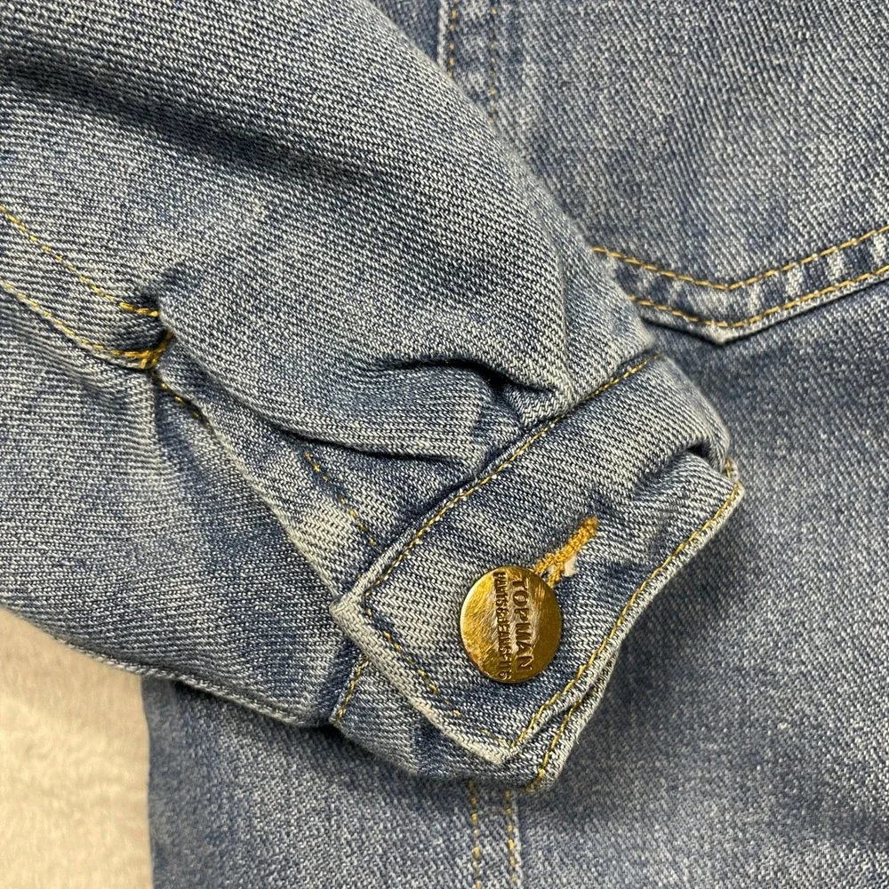 Topman Denim Jacket Boys 150 Blue Sherpa Lined LAOCL Luckey Child Ren Jeans